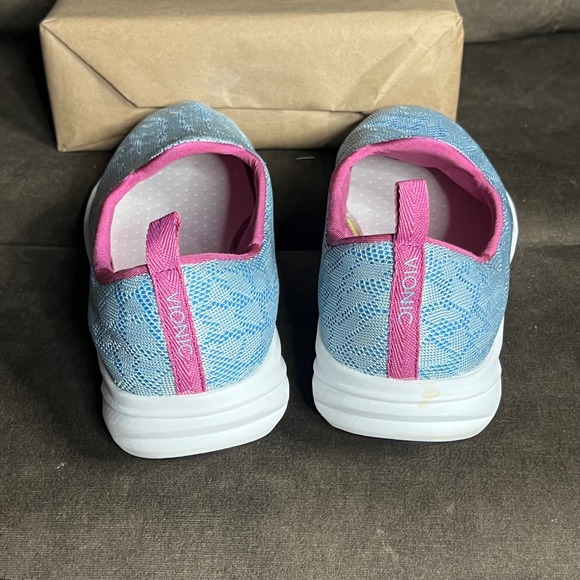 Vionic Women's Slip-On Sneakers Mesh Comfort Walking Shoes Size 8 Blue Pink - Picture 3 of 5